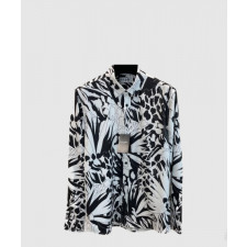 생로랑 로고 프린트 반팔