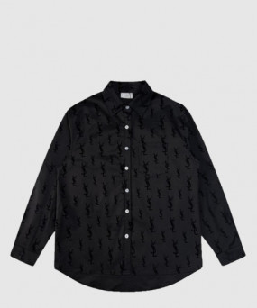 생로랑 로고 프린트 긴팔