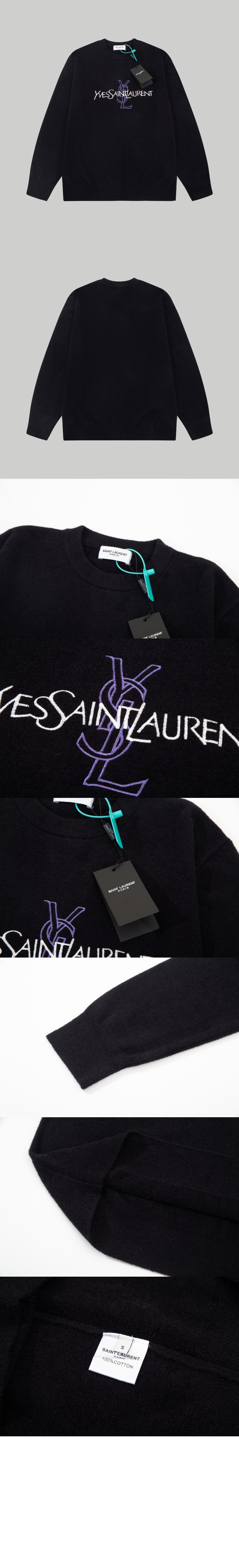 생로랑 플라워 코튼 톱