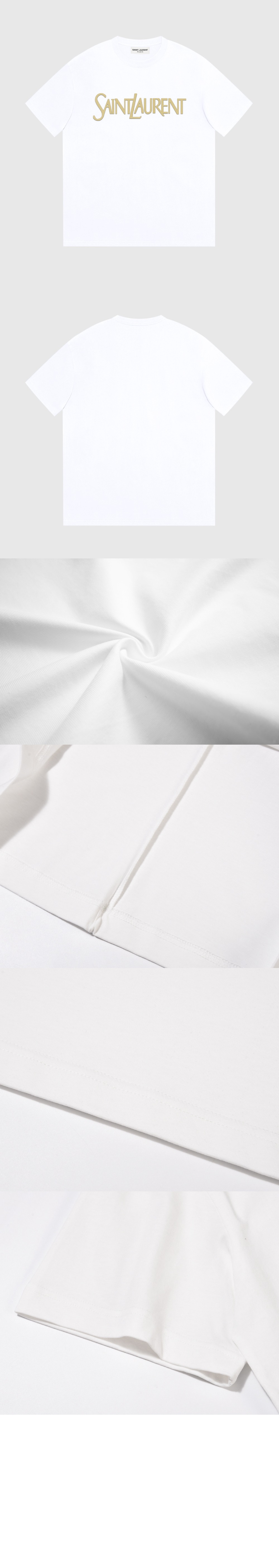 생로랑 로고 프린트 반팔