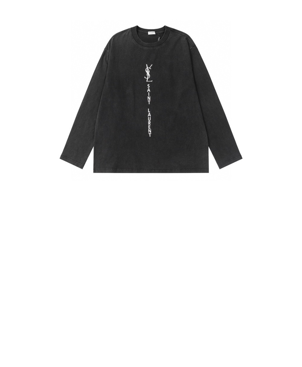 생로랑 로고 프린트 긴팔