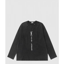 생로랑 로고 프린트 긴팔