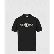 생로랑 로고 프린트 반팔