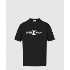 생로랑 로고 프린트 반팔