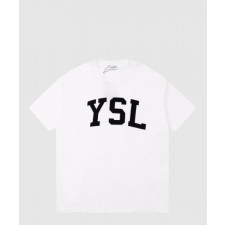 생로랑 로고 프린트 반팔