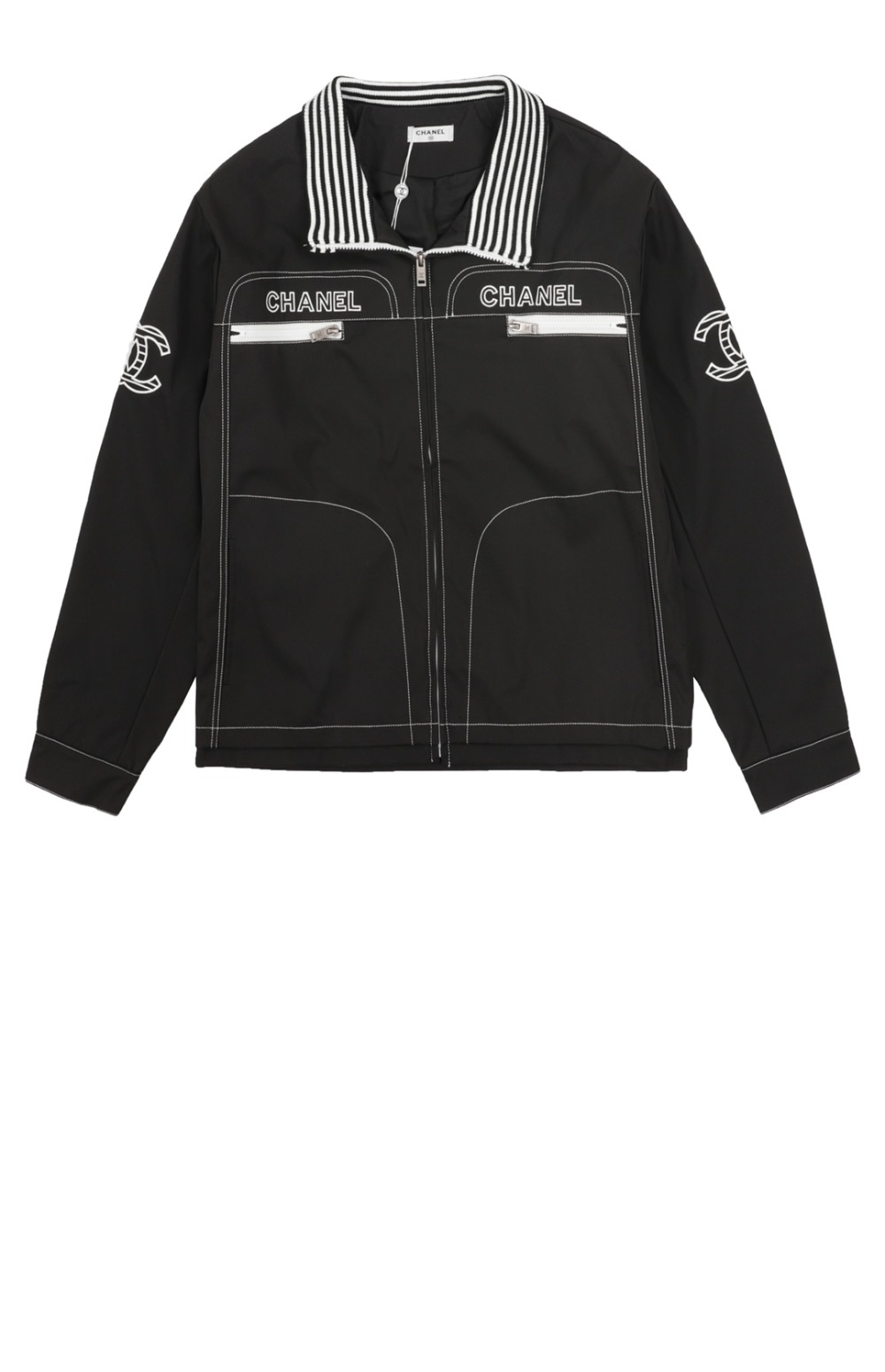 샤넬 로고 프린트 재킷
