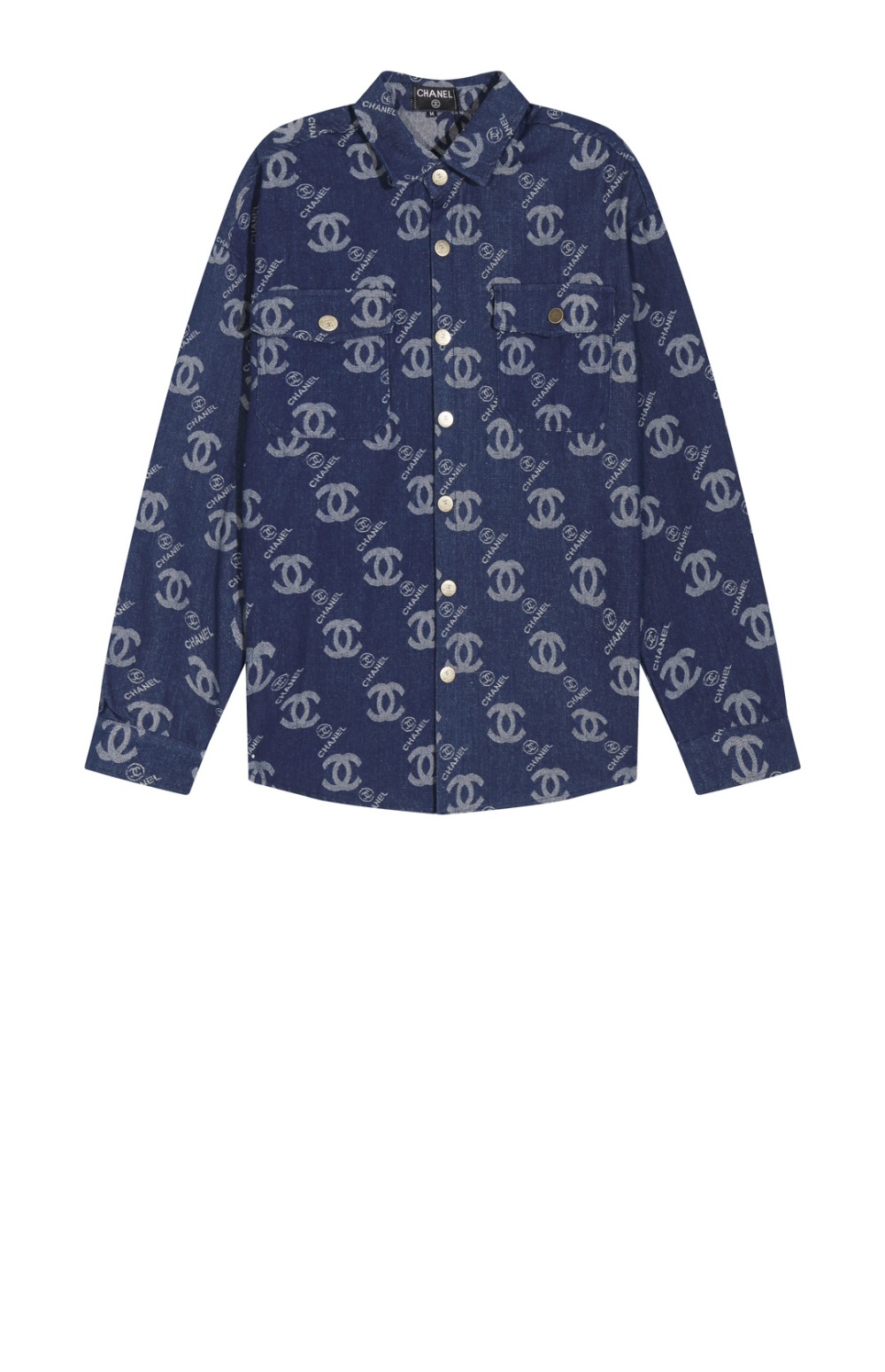 샤넬 로고 도트 셔츠
