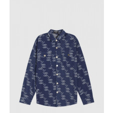 샤넬 로고 도트 셔츠