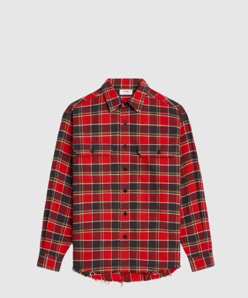 셀린느 루즈 셔츠 체크 코튼