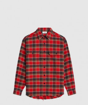 셀린느 루즈 셔츠 체크 코튼