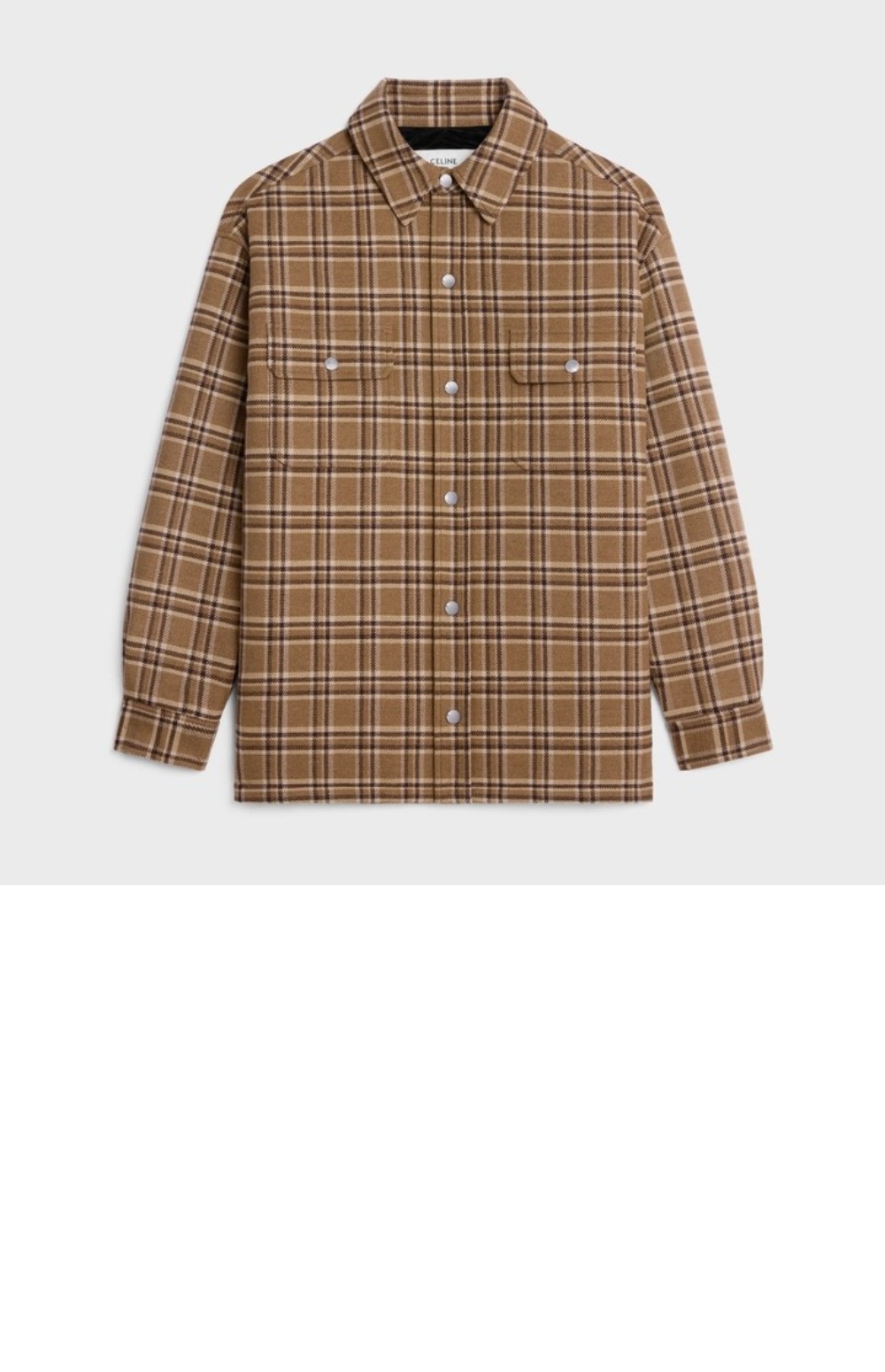 셀린느 오버셔츠 체크 울