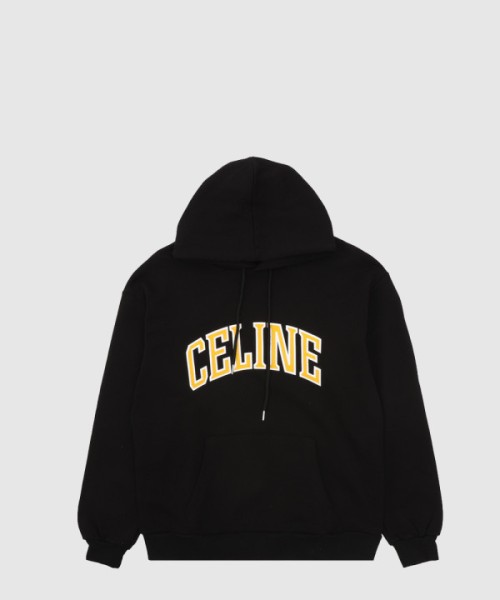 셀린느 후드티 로고 루즈 후디 플리스