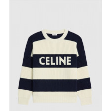 셀린느 오버사이즈 스웨터 스트라이프 코튼