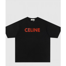 셀린느 로고 코튼 반팔 티셔츠