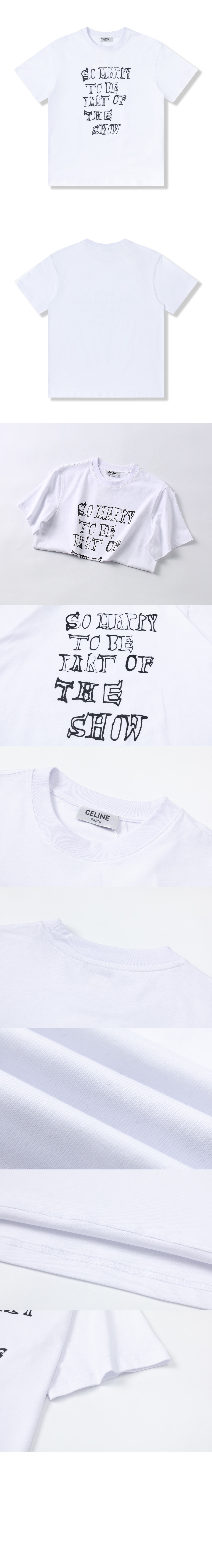 셀린느 로고 프린트 반팔