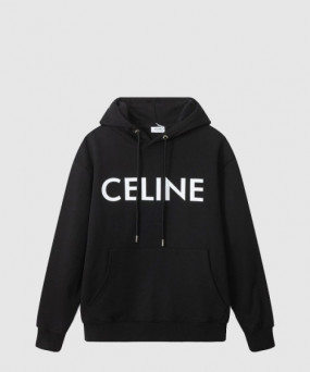 셀린느 로고 후드 긴팔