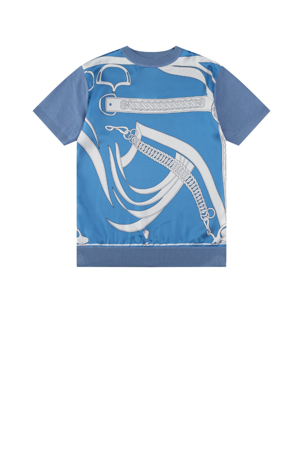 에르메스 로고 프린트 반팔