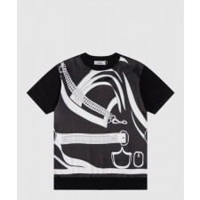 에르메스 로고 프린트 반팔