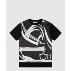 에르메스 로고 프린트 반팔