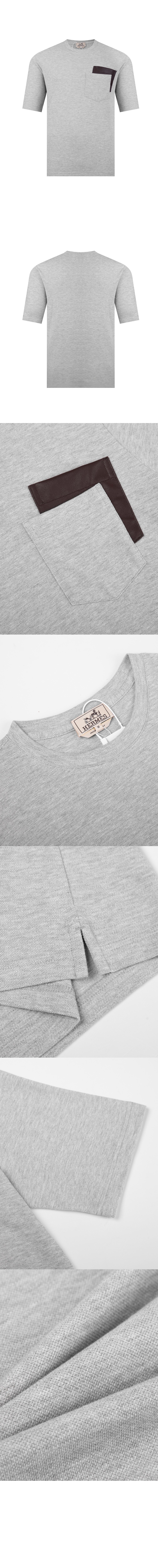 에르메스 로고 프린트 반팔