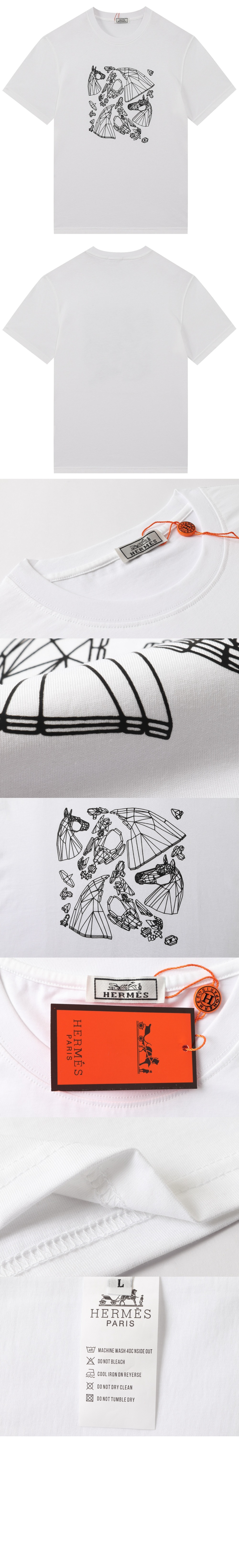 에르메스 플라워 코튼 톱