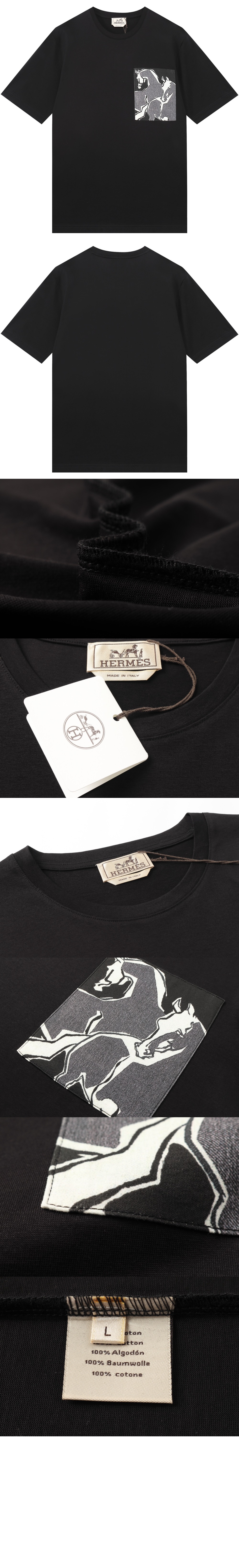 에르메스 플라워 코튼 톱