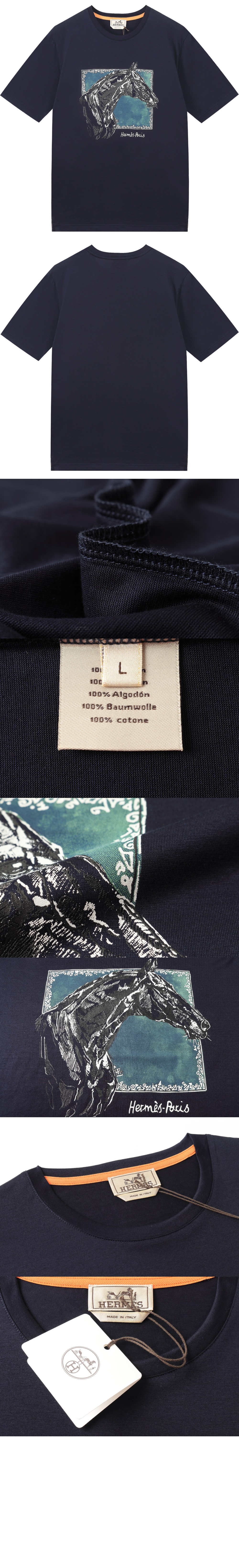 에르메스 플라워 코튼 톱