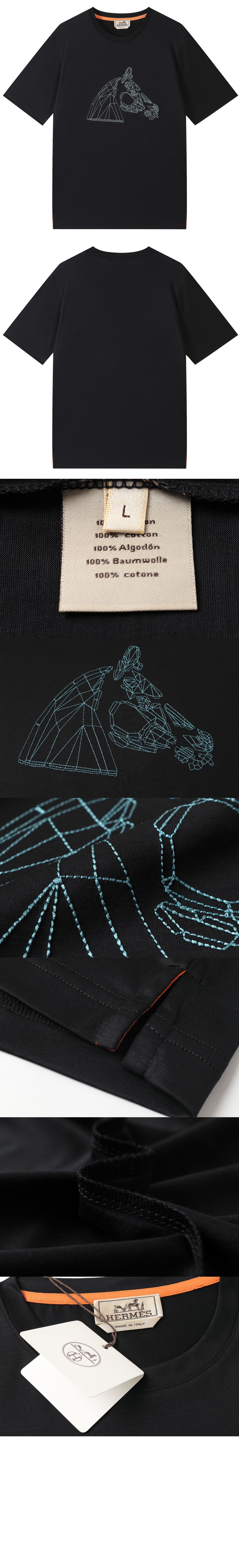 에르메스 플라워 코튼 톱