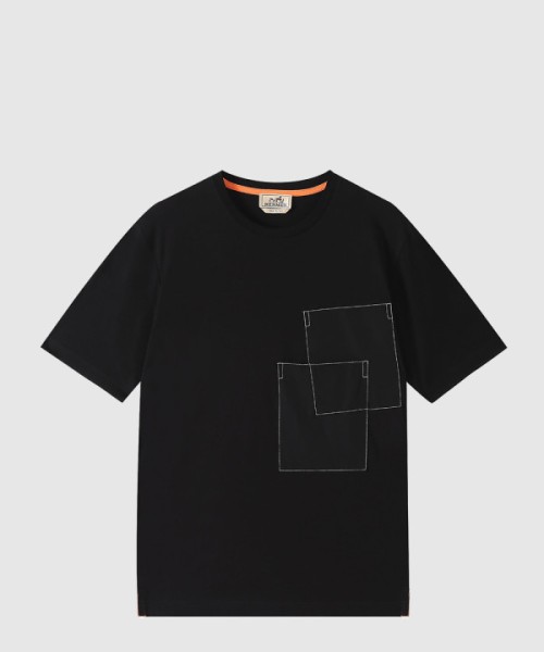 에르메스 로고 프린트 반팔