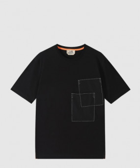 에르메스 로고 프린트 반팔