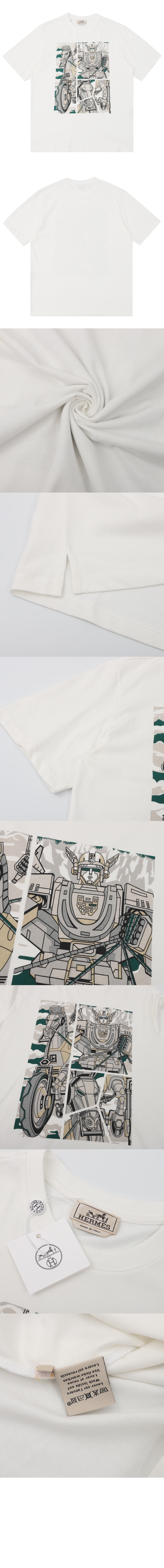 에르메스 플라워 코튼 톱