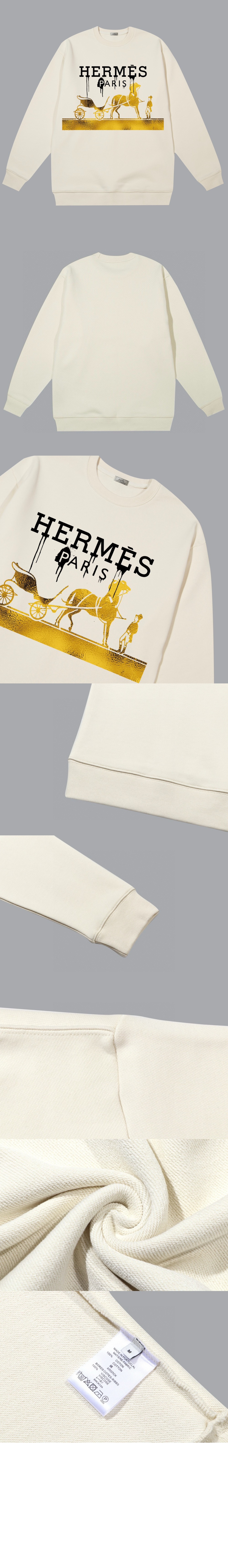 에르메스 플라워 코튼 톱