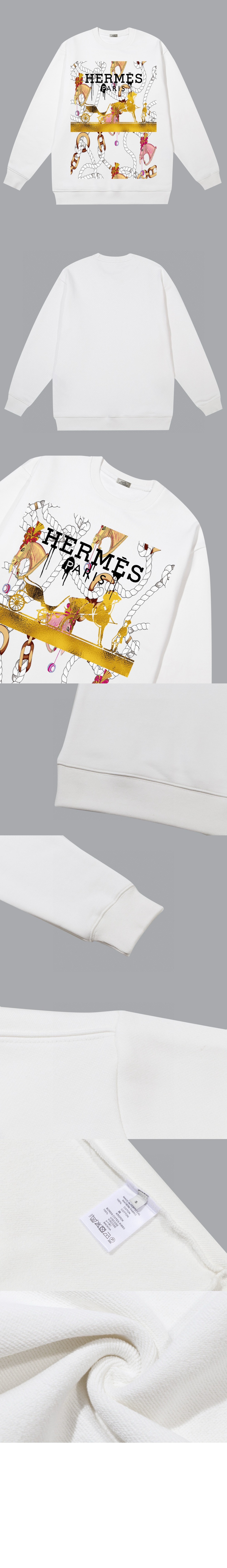 에르메스 플라워 코튼 톱