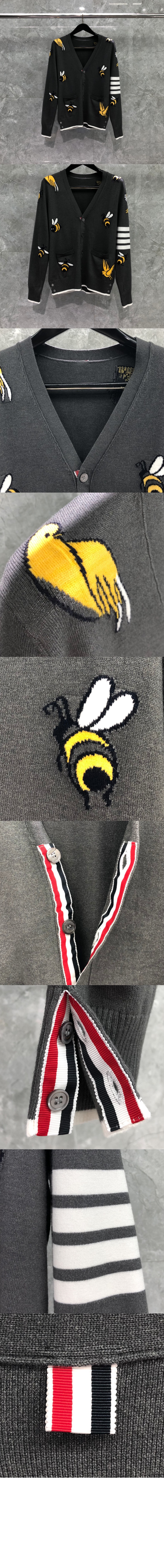 톰브라운 메리노 버드앤비 가디건