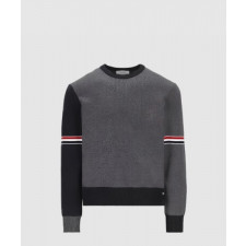 톰브라운 밀라노 스티치 바이컬러 크루넥 풀오버