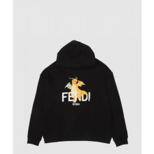 펜디 로고 프린트 코튼 후디