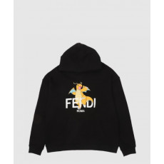 펜디 로고 프린트 코튼 후디