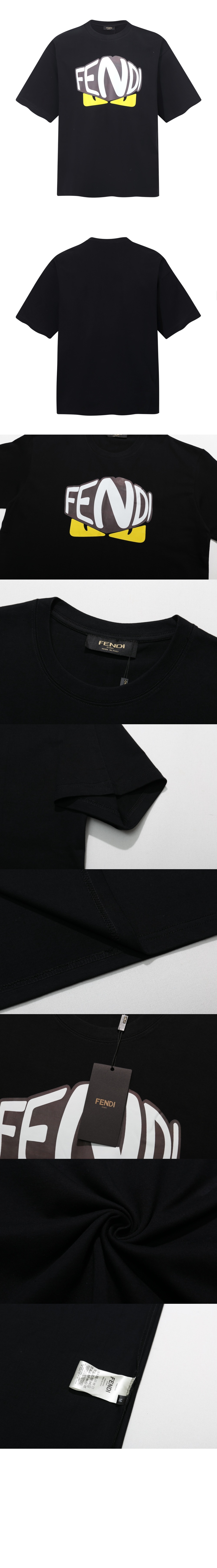 펜디 로고 프린트 반팔