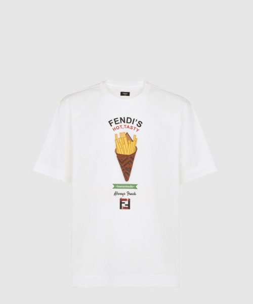 펜디 로고 프린트 반팔