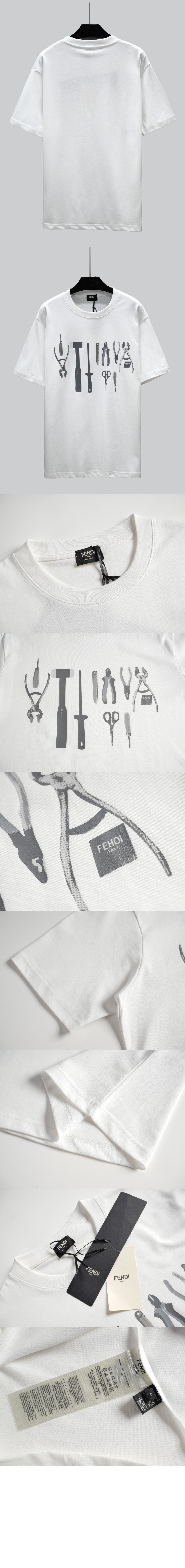 펜디 플라워 코튼 톱