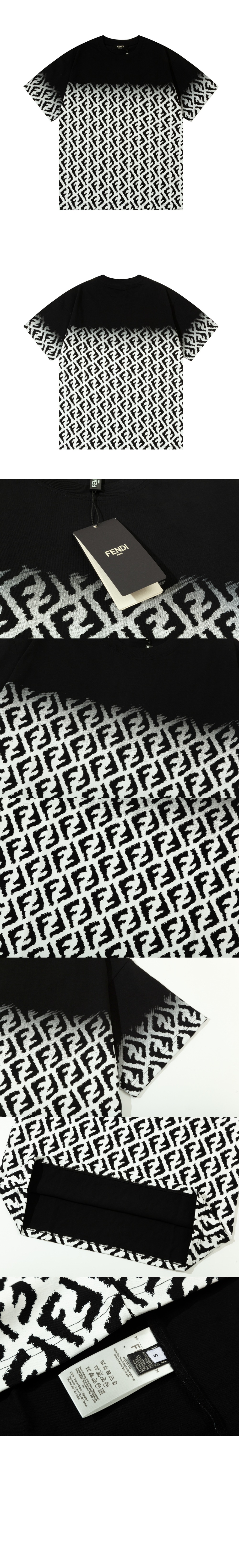 펜디 로고 프린트 반팔