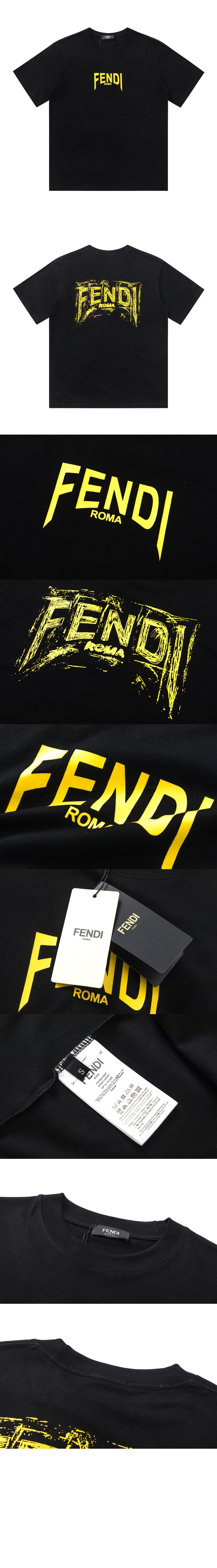 펜디 로고 프린트 반팔