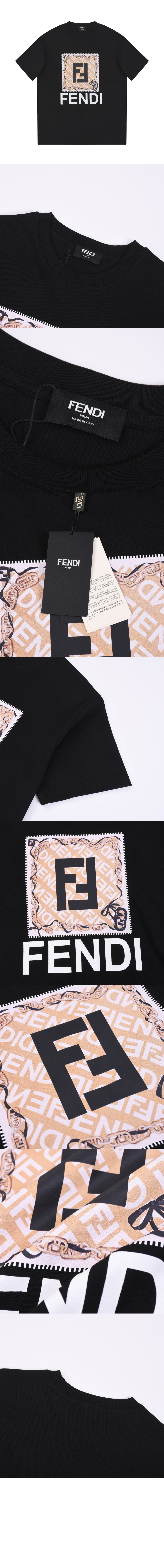 펜디 플라워 코튼 톱