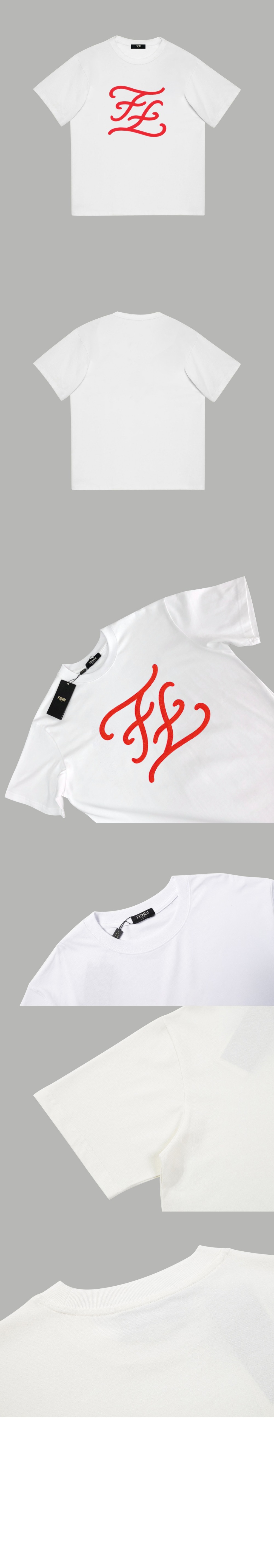 펜디 로고 프린트 반팔