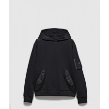 프라다 리사이클 나일론 후드 스웨트셔츠