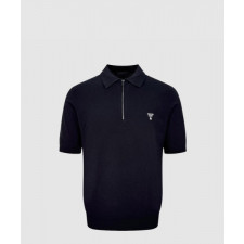 하프 지퍼 울 폴로 셔츠