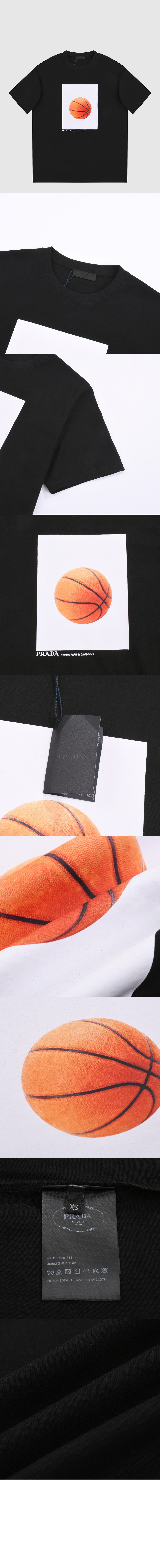 프라다 플라워 코튼 톱