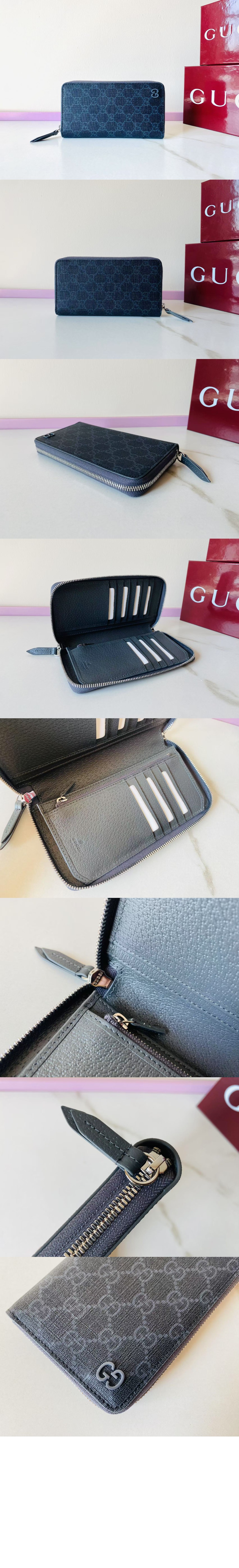 구찌 바이컬러 지퍼 지갑 822051