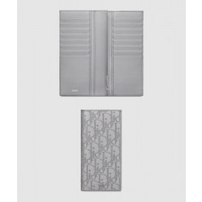 디올 오블리크 갤럭시 엠보 가죽 장지갑 2ESBC