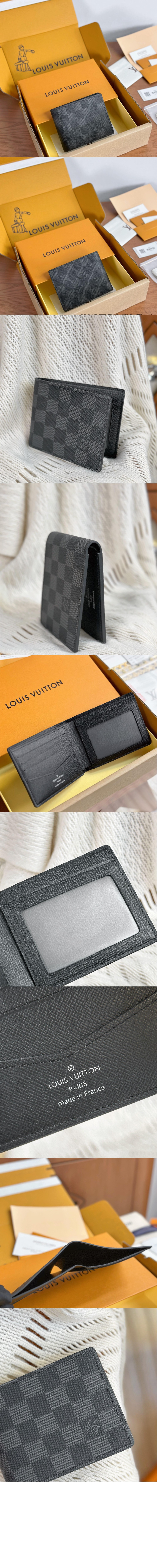 루이비통 슬렌더 아이디 월릿 다미에 그라파이트 캔버스 N64002